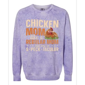 Chicken Farming Design for a Chicken Mom Colorblast Crewneck Sweatshirt