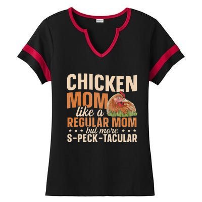 Chicken Farming Design for a Chicken Mom Ladies Halftime Notch Neck Tee