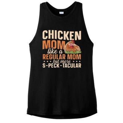 Chicken Farming Design for a Chicken Mom Ladies PosiCharge Tri-Blend Wicking Tank