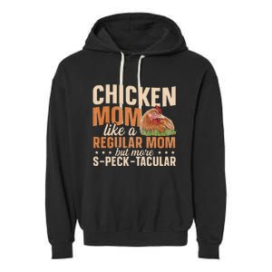 Chicken Farming Design for a Chicken Mom Garment-Dyed Fleece Hoodie