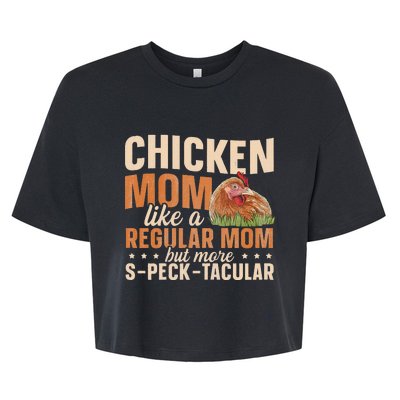 Chicken Farming Design for a Chicken Mom Bella+Canvas Jersey Crop Tee