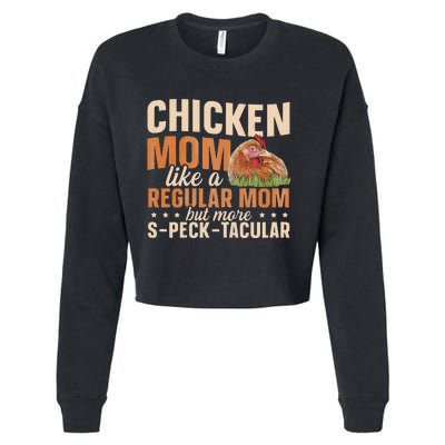 Chicken Farming Design for a Chicken Mom Cropped Pullover Crew