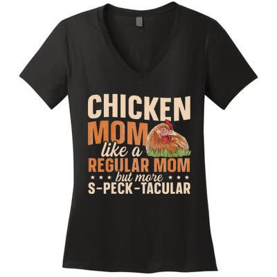 Chicken Farming Design for a Chicken Mom Women's V-Neck T-Shirt