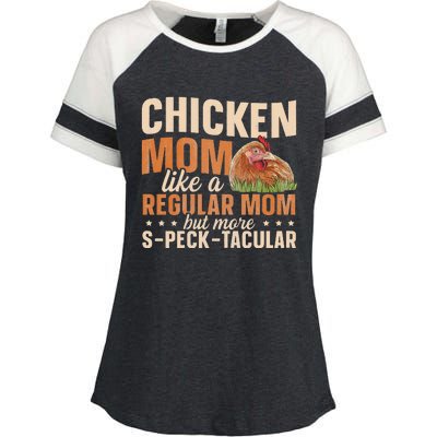 Chicken Farming Design for a Chicken Mom Enza Ladies Jersey Colorblock Tee