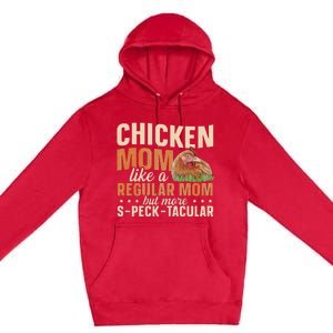 Chicken Farming Design for a Chicken Mom Premium Pullover Hoodie