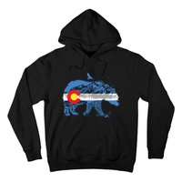 Colorado Flag Design Mountains And Bear Landscape Graphic Hoodie