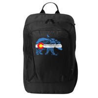 Colorado Flag Design Mountains And Bear Landscape Graphic City Backpack