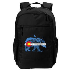 Colorado Flag Design Mountains And Bear Landscape Graphic Daily Commute Backpack