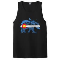 Colorado Flag Design Mountains And Bear Landscape Graphic PosiCharge Competitor Tank