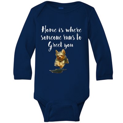 Cute Funny Dog Quote Yorkie For Women Baby Long Sleeve Bodysuit