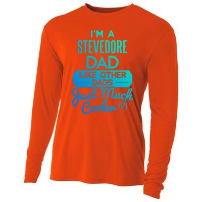 Cool Fathers Day Design Stevedore Dad Gift Cooling Performance Long Sleeve Crew