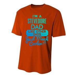 Cool Fathers Day Design Stevedore Dad Gift Performance Sprint T-Shirt