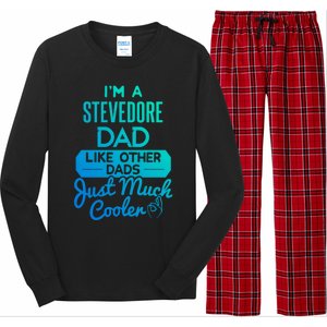 Cool Fathers Day Design Stevedore Dad Gift Long Sleeve Pajama Set