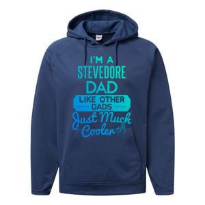 Cool Fathers Day Design Stevedore Dad Gift Performance Fleece Hoodie