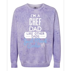 Cool Fathers Day Design Chef Dad Great Gift Colorblast Crewneck Sweatshirt