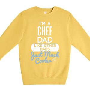 Cool Fathers Day Design Chef Dad Great Gift Premium Crewneck Sweatshirt