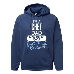 Cool Fathers Day Design Chef Dad Great Gift Performance Fleece Hoodie