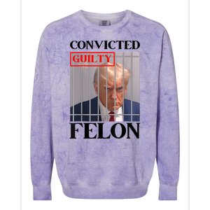 Convicted Felon Donald Trump Guilty Lock Him Up Trump Prison Colorblast Crewneck Sweatshirt