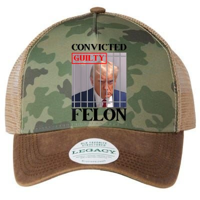 Convicted Felon Donald Trump Guilty Lock Him Up Trump Prison Legacy Tie Dye Trucker Hat