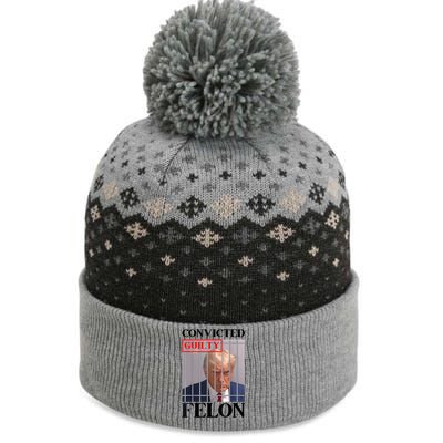 Convicted Felon Donald Trump Guilty Lock Him Up Trump Prison The Baniff Cuffed Pom Beanie