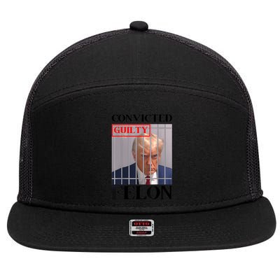 Convicted Felon Donald Trump Guilty Lock Him Up Trump Prison 7 Panel Mesh Trucker Snapback Hat