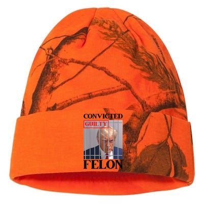 Convicted Felon Donald Trump Guilty Lock Him Up Trump Prison Kati Licensed 12" Camo Beanie