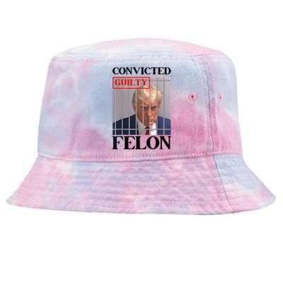 Convicted Felon Donald Trump Guilty Lock Him Up Trump Prison Tie-Dyed Bucket Hat