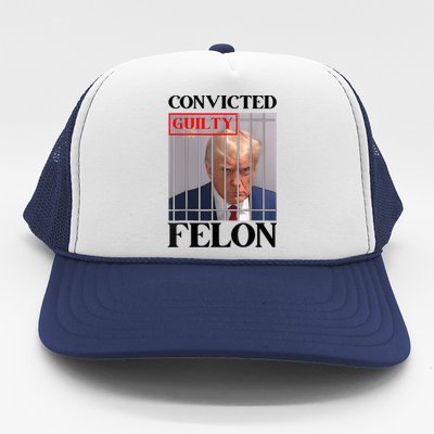 Convicted Felon Donald Trump Guilty Lock Him Up Trump Prison Trucker Hat