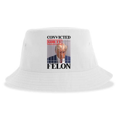 Convicted Felon Donald Trump Guilty Lock Him Up Trump Prison Sustainable Bucket Hat