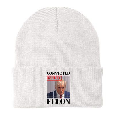 Convicted Felon Donald Trump Guilty Lock Him Up Trump Prison Knit Cap Winter Beanie