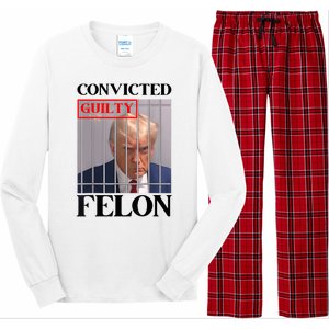 Convicted Felon Donald Trump Guilty Lock Him Up Trump Prison Long Sleeve Pajama Set