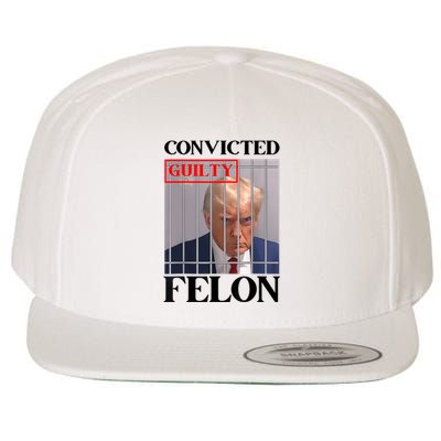 Convicted Felon Donald Trump Guilty Lock Him Up Trump Prison Wool Snapback Cap