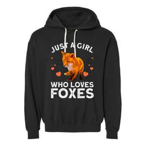 Cute Fox Design For Women Vulpes Animal Fox Lovers Garment-Dyed Fleece Hoodie