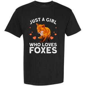 Cute Fox Design For Women Vulpes Animal Fox Lovers Garment-Dyed Heavyweight T-Shirt