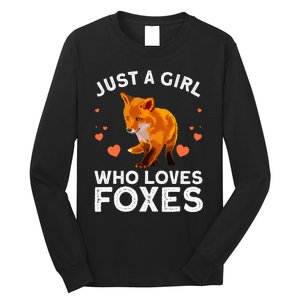 Cute Fox Design For Women Vulpes Animal Fox Lovers Long Sleeve Shirt