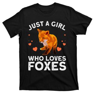 Cute Fox Design For Women Vulpes Animal Fox Lovers T-Shirt