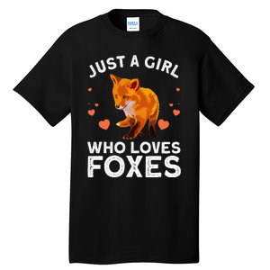 Cute Fox Design For Women Vulpes Animal Fox Lovers Tall T-Shirt