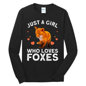 Cute Fox Design For Women Vulpes Animal Fox Lovers Tall Long Sleeve T-Shirt