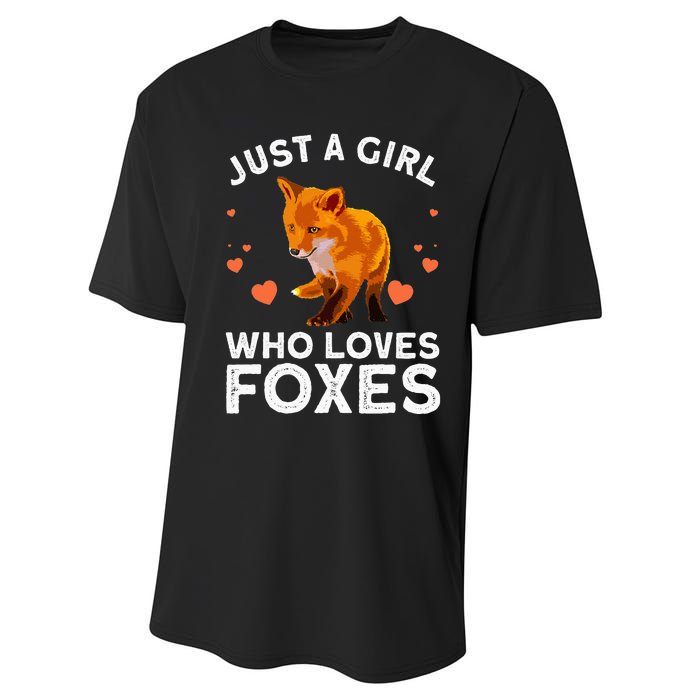 Cute Fox Design For Women Vulpes Animal Fox Lovers Performance Sprint T-Shirt