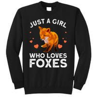 Cute Fox Design For Women Vulpes Animal Fox Lovers Tall Sweatshirt