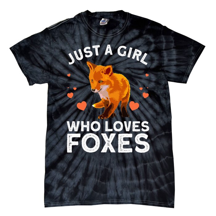 Cute Fox Design For Women Vulpes Animal Fox Lovers Tie-Dye T-Shirt