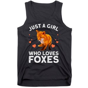 Cute Fox Design For Women Vulpes Animal Fox Lovers Tank Top