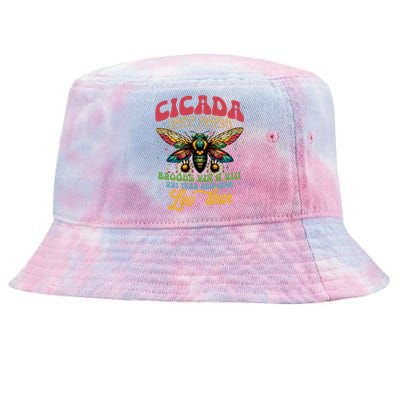 Cicada Funny Double Brood Cicada 2024 Concert Band Tie-Dyed Bucket Hat