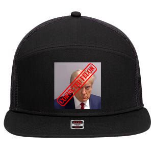 Convicted Felon Donald Trump 7 Panel Mesh Trucker Snapback Hat