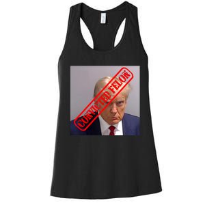 Convicted Felon Donald Trump Women's Racerback Tank