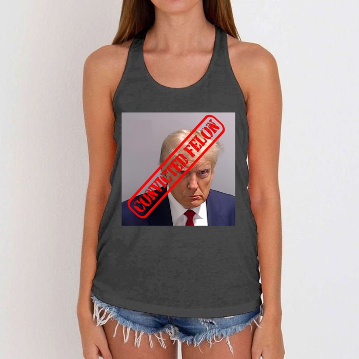 Convicted Felon Donald Trump Women's Knotted Racerback Tank