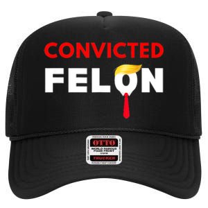 Convicted Felon Donald Trump Guilty Lock Him Up Trump Prison High Crown Mesh Back Trucker Hat