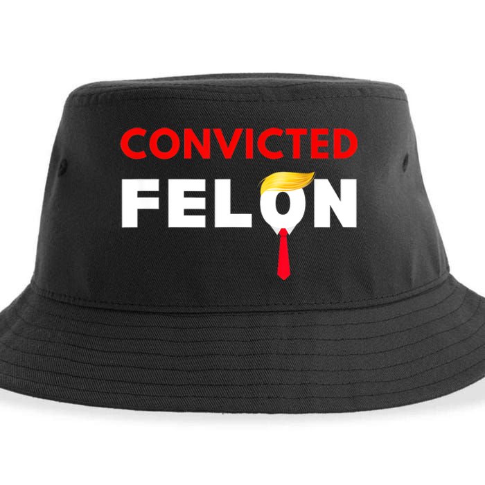 Convicted Felon Donald Trump Guilty Lock Him Up Trump Prison Sustainable Bucket Hat