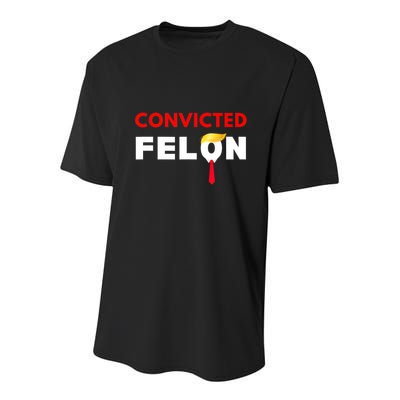 Convicted Felon Donald Trump Guilty Lock Him Up Trump Prison Youth Performance Sprint T-Shirt