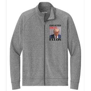 Convicted Felon Donald Trump Guilty Lock Him Up Trump Stretch Full-Zip Cadet Jacket